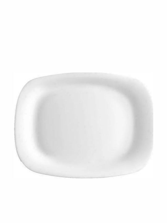 Bormioli Rocco Rectangulars Glass Serving Platters Set Parma White 34x24cm 6pcs