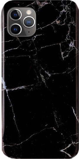 Wozinsky Marble Back Cover Silicone Durable Black (iPhone 12 Pro Max)