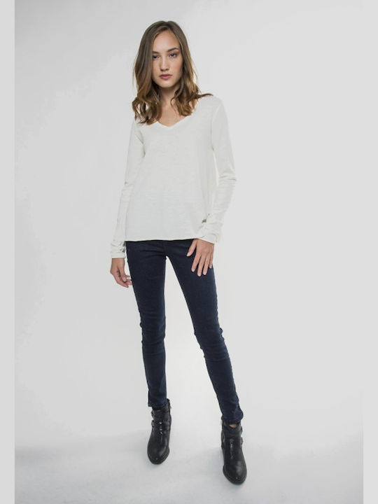 Hoch tailliert Damenjeans in Enger Passform