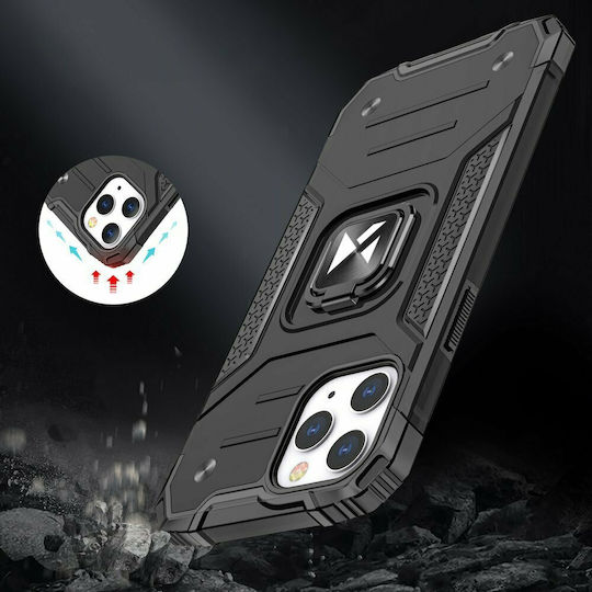 Wozinsky Ring Armor Back Cover Πλαστικό Μαύρο (iPhone 12 / 12 Pro)