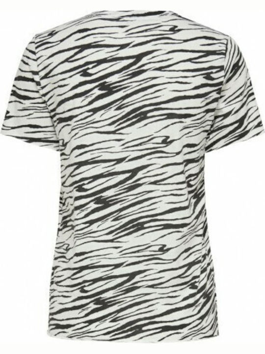 Life Γυναικείο T-shirt Animal Print Λευκό
