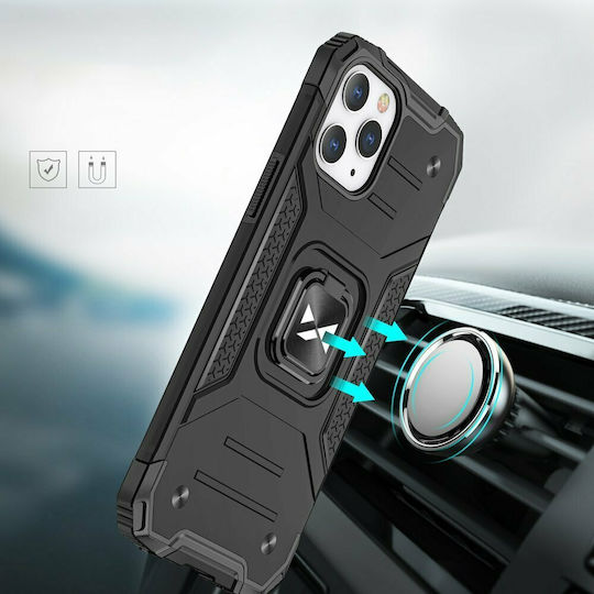 Wozinsky Ring Armor Back Cover Plastic Negru (iPhone 12 Pro Max)