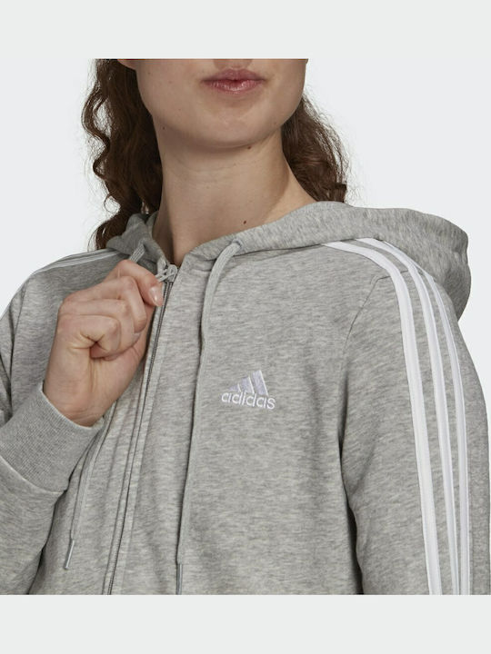 Essentials Damen Sweatshirtjacke Kapuzen Medium Grey Heather