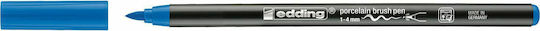 Edding Porcelain Brushpen 4200 Marker Wash-resistant Blue for Porcelain and Glass Ψιλής Γραφής 1-4χιλ Light Blue