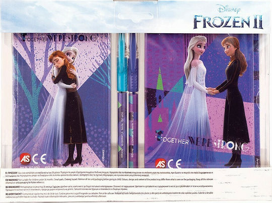 AS Frozen 2 Kinder Schreibwarenset mit Notizbuch und Kugelschreiber 4Stück