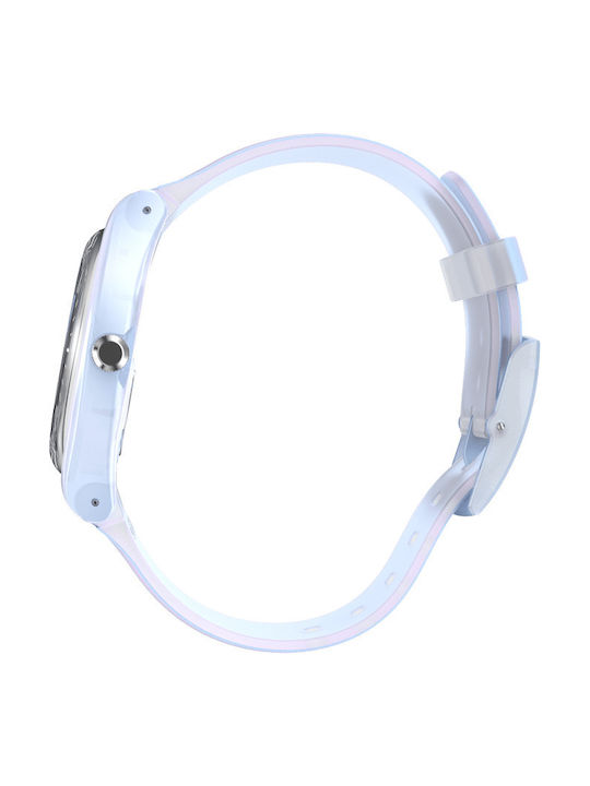 Swatch Flowerscreen Γυναικείο Ρολόι 41mm Μπαταρίας με Μπλε Καουτσούκ Λουράκι