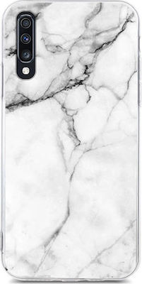 Wozinsky Marble Coperta din spate Silicon Alb (Galaxy A70)