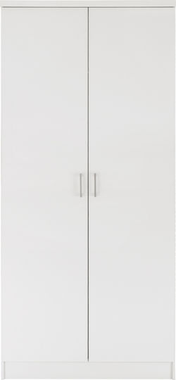 Jenna Δίφυλλη Ντουλάπα Λευκό 80x43x181cm