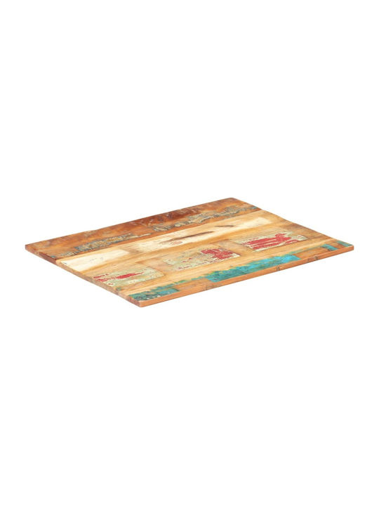 vidaXL Rectangular Table Surface made of Solid Wood in Multicolour Color 80x60cm 286043 1pcs