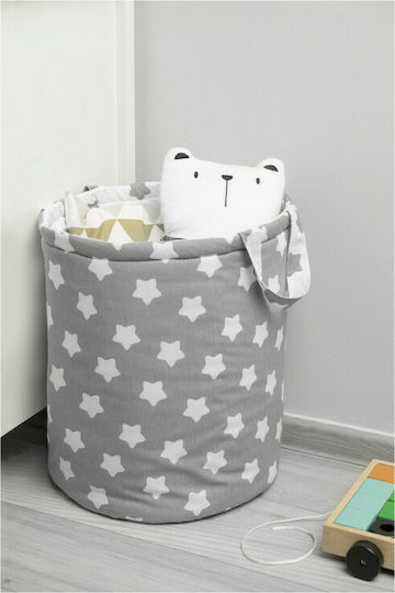 Sensillo Kids Fabric Toy Storage Basket Gray 40x40x50cm