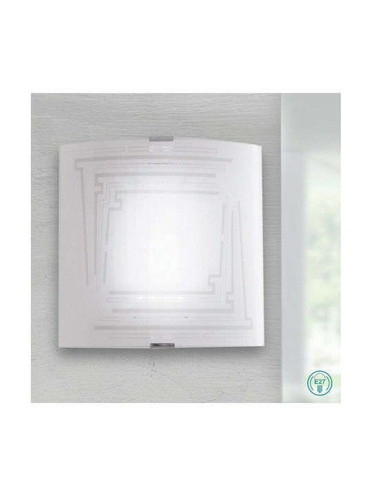 Fan Europe Concept-AP26 Modern Lamp Wall with Socket E27 White 26x26cm