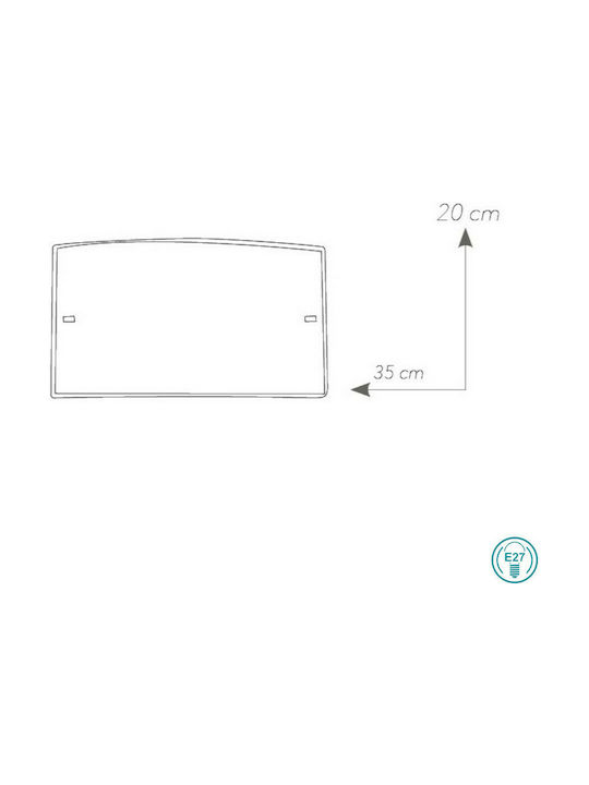 Fan Europe Seventy-AP3520 Modern Lamp Wall with Socket E27 Honey 35x20cm