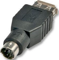 Lindy Μετατροπέας PS/2 male σε USB-A female 1τμχ 70000