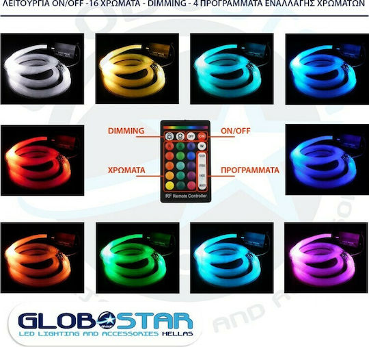 GloboStar Decorative Lighting LED RGBW Optical Fiber 11.5cm