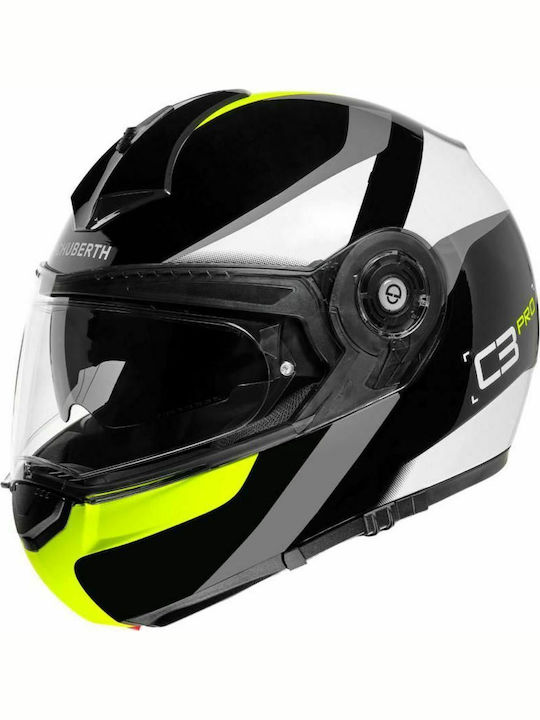 Schuberth C3 Pro Sestante Galben Cască Moto Flip-Up ECE 22.05 1570gr cu Pinlock și Sunvisor 436927