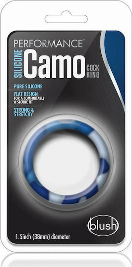Blush Performance Silicone Camo Cock Ring Δαχτυλίδι Πέους Σιλικόνης Μπλε