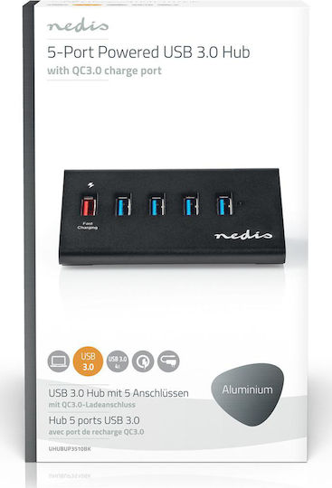 Nedis USB-Hub 5 Anschlüsse USB 3.0 mit USB-A Anschluss