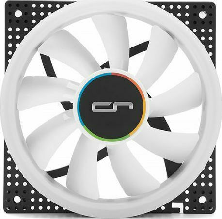 Cryorig Crona X Корпусен вентилатор 120мм с ARGB осветление и връзка 4-изводна ШИМ 1бр Бял