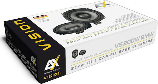 Esx Vision VS200W BMW Σετ Ηχεία Αυτοκινήτου 8" με 100W RMS (Woofer)
