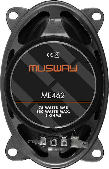 Musway ME462 Σετ Ηχεία Αυτοκινήτου Ομοαξονικά Διαιρούμενα 4x6" με 75W RMS (2 Δρόμων)