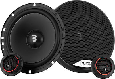 Bass Habit Set Auto-Lautsprecher P165C Autolautsprecher 6.5" mit 60W RMS (2 Weg)