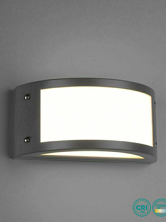 Trio Lighting Kendal Στεγανή Επιτοίχια Πλαφονιέρα Εξωτερικού Χώρου με Ενσωματωμένο LED σε Μαύρο Χρώμα