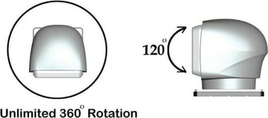 Seaflo Boat Lighting Waterproof Wireless Rotating Headlight 360° Led 10x5W 12V 01568