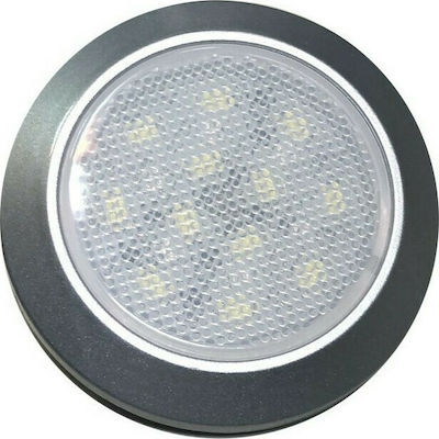 Eval Πλαφονιέρα Αδιάβροχη 18LED Διάμετρος 69mm 03619