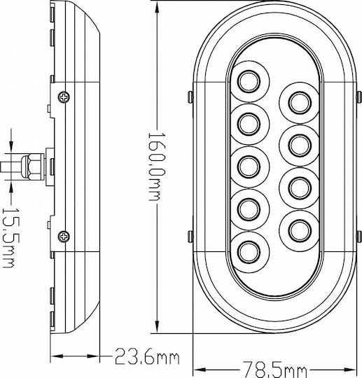 Eval Boat Ceiling Light Underwater LED Light 01995-4C