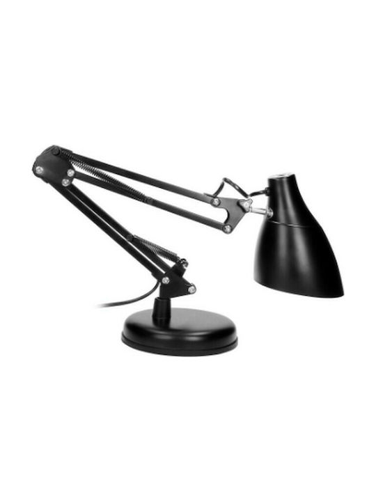Orno Schreibtischlampe mit klappbarem Arm für Fassung E27 in Schwarz Farbe