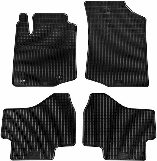 Petex Set of Front and Rear Mats 4pcs for Peugeot 108 Citroen C1 2014+ Black