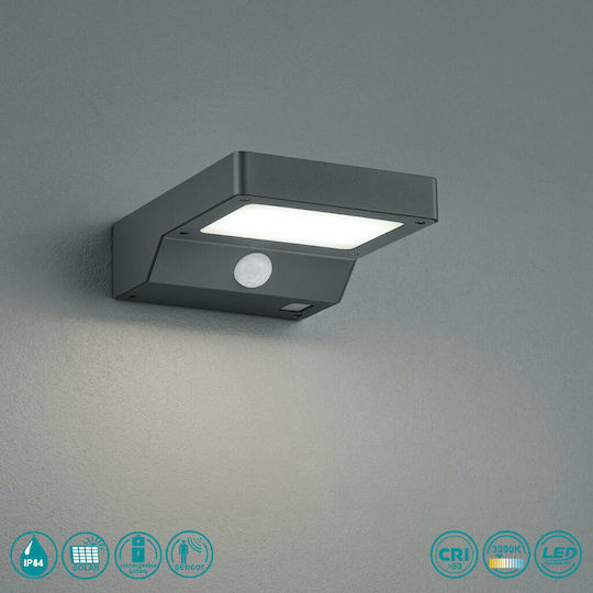 Trio Lighting Fomosa Επιτοίχιο Ηλιακό Φωτιστικό 4.8W 340lm με Θερμό Λευκό Φως 3000K IP44 4x12εκ.