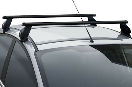 Menabo Car Roof Bars Metallic 130cm for BMW X4 5D for Cars with Factory Bars Set with Roof Rack Legs Black