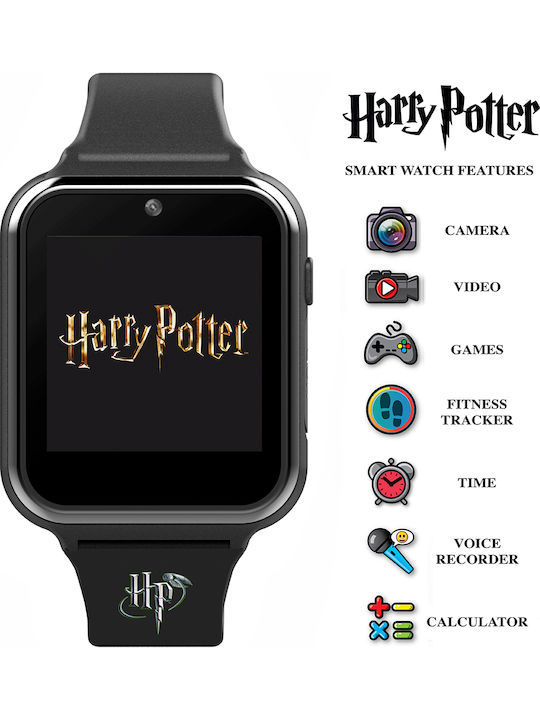 Disney Kids Digital Watch Harry Potter with Rubber/Plastic Strap Black