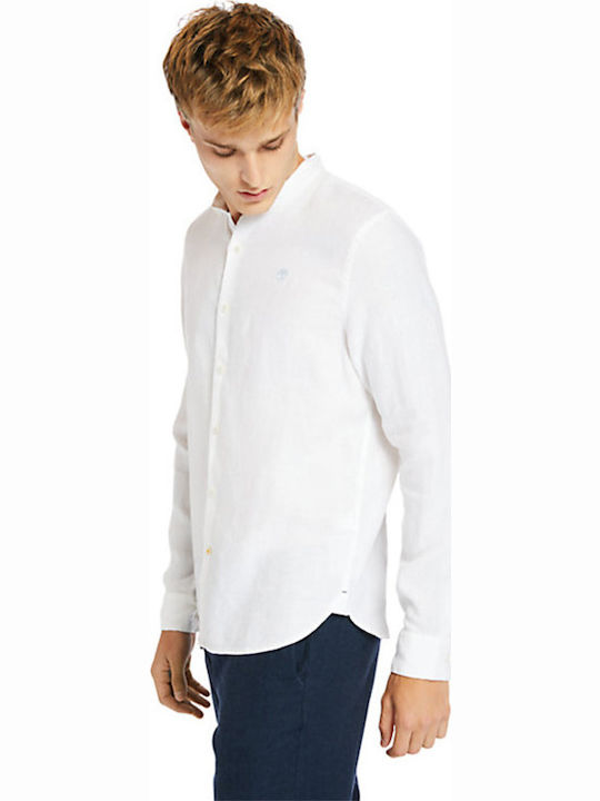 Mill Long-sleeved Linen Shirt White