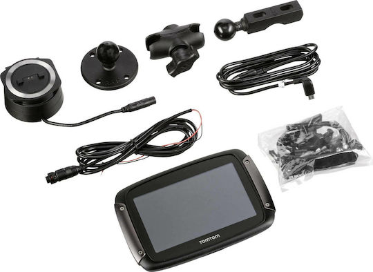 TomTom Συσκευή Πλοήγησης GPS Rider 500 EU με Οθόνη 4.3" Wasserdicht Bluetooth & Kartensteckplatz 1GF0.002.00