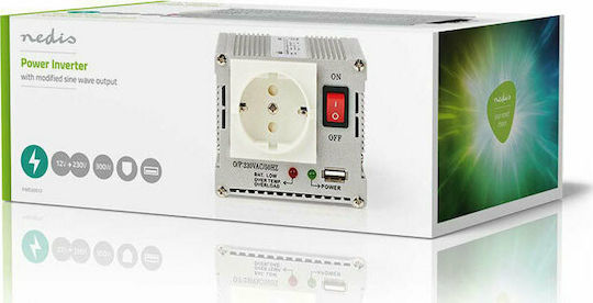 Nedis Car Inverter Modified Sinewave 300W to Converter 12V DC in 230V AC with 1xUSB