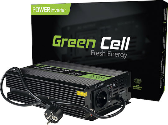 Green Cell Invertor Auto Unda sinusoidală pură 600W pentru Convertirea 12V DC în 220V AC