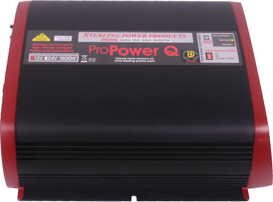 Sterling Power Pro Power Q Car Inverter Modified Sinewave 1800W to Converter 12V DC in 230V AC