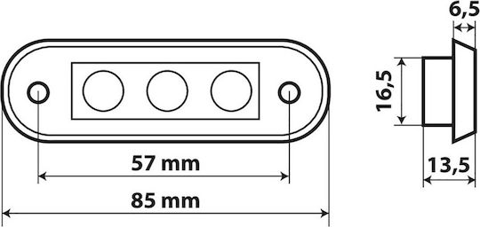 Lampa Φώτα Όγκου Φορτηγού 20τμχ 12-24V - Λευκό L9701.7