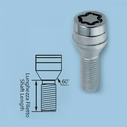 Lampa Security Bolts Conical for Key No 17 4pcs