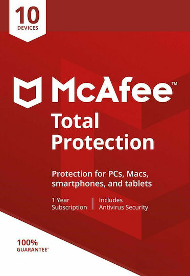 McAfee Total Protection 2021 für 10 Geräte und 1 Jahr Nutzung (Elektronische Lizenz)