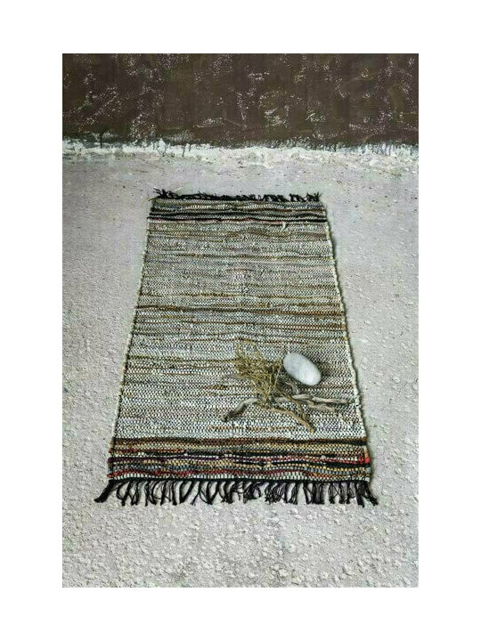 Nima Suri Rug Rectangular with Fringes Gray