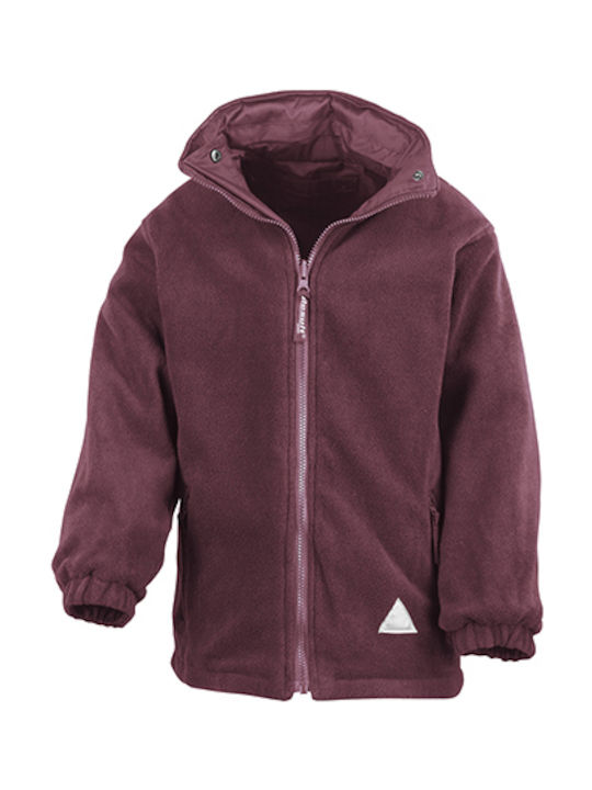 Result Kids Casual Jacket short Double Sided Hooded Burgundy