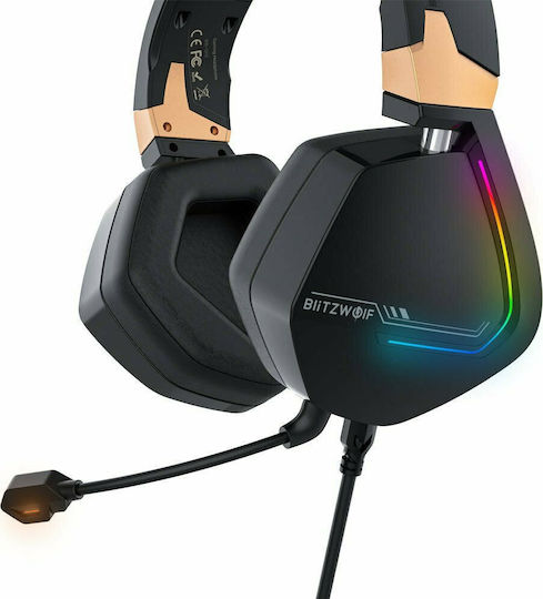 BlitzWolf BW-GH2 Надушници Геймърски слушалки с връзка USB Черен