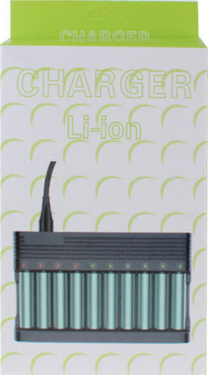 Goobay Зарядно Устройство За 10 Батерии Li-ion/Ni-Cd/Ni-MH Размер AA/AAA/18650/16340/14500