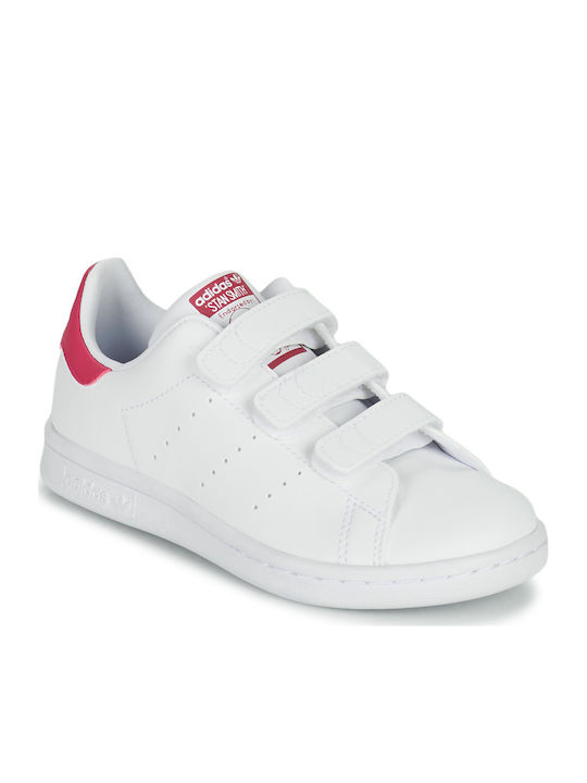 Adidas Παιδικά Sneakers Originals Stan Smith Cf με Σκρατς Cloud White / Cloud White / Bold Pink