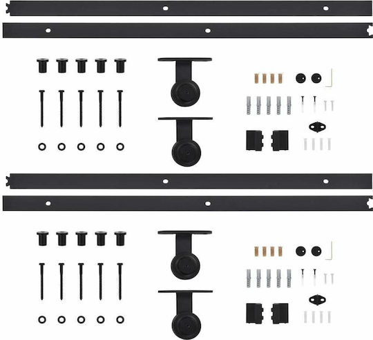 vidaXL Door Return Mechanism for Doors up to 200cm and 80kg Black