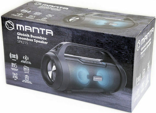 Manta Ηχείο Bluetooth 30W με Ραδιόφωνο και Διάρκεια Μπαταρίας έως 20 ώρες Μαύρο SPK215