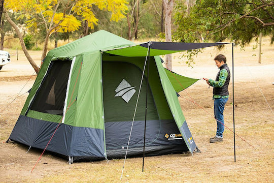 OZtrail Fast Frame 4 Automatic Camping Tent Cabin Green with Double Cloth 3 Seasons for 4 People 240x220x195cm